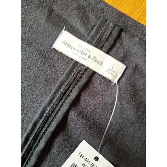 NWT Abercrombie Faux Suede Leather Fringe Vest Hippie Boho Festival Western Larg - Picture 7 of 9